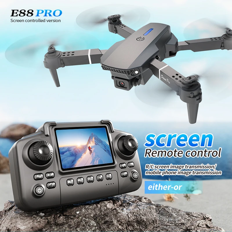 전문 E88 프로 드론 스크린 8K HD 카메라 WiF - Drone Camera Wide Angle 리뷰 및 가격