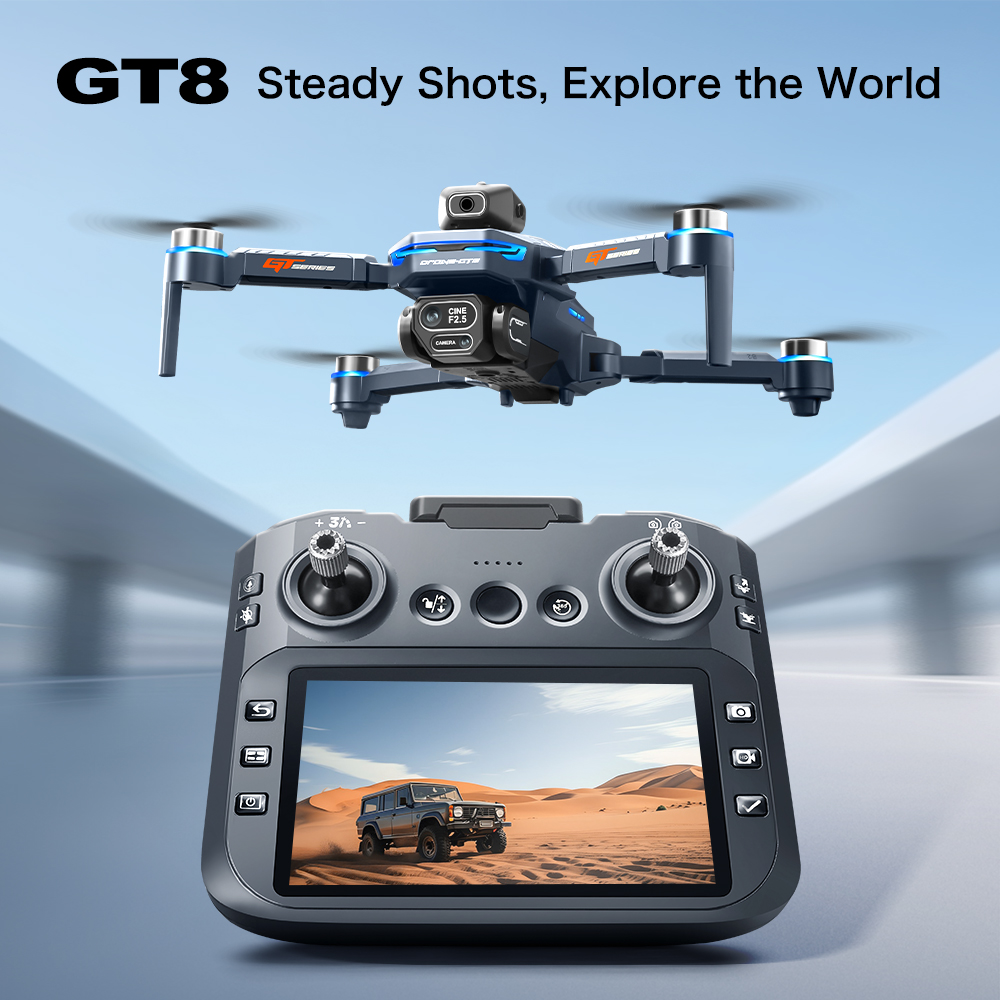 GT8 장애물 회피 항공 드론 – 대형 화면 원격 제어 - Drone Camera 4K 리뷰 및 가격